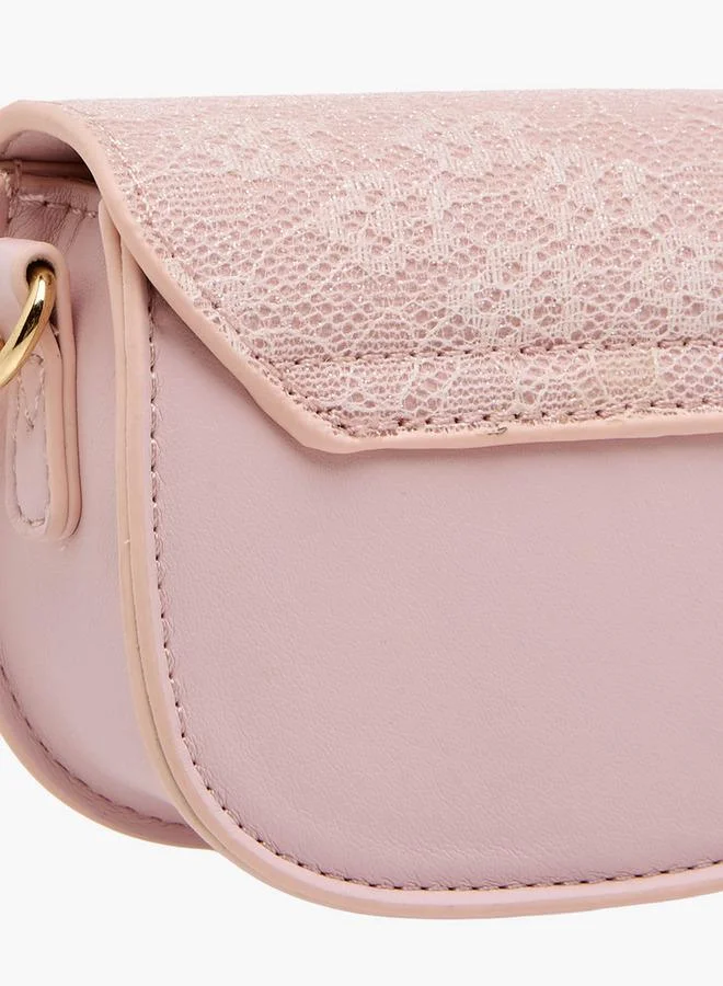 Little Missy PINK Bow Embellished Crossbody Bag with Chain Strap Ramadan Collection for Women | Best Price UAE