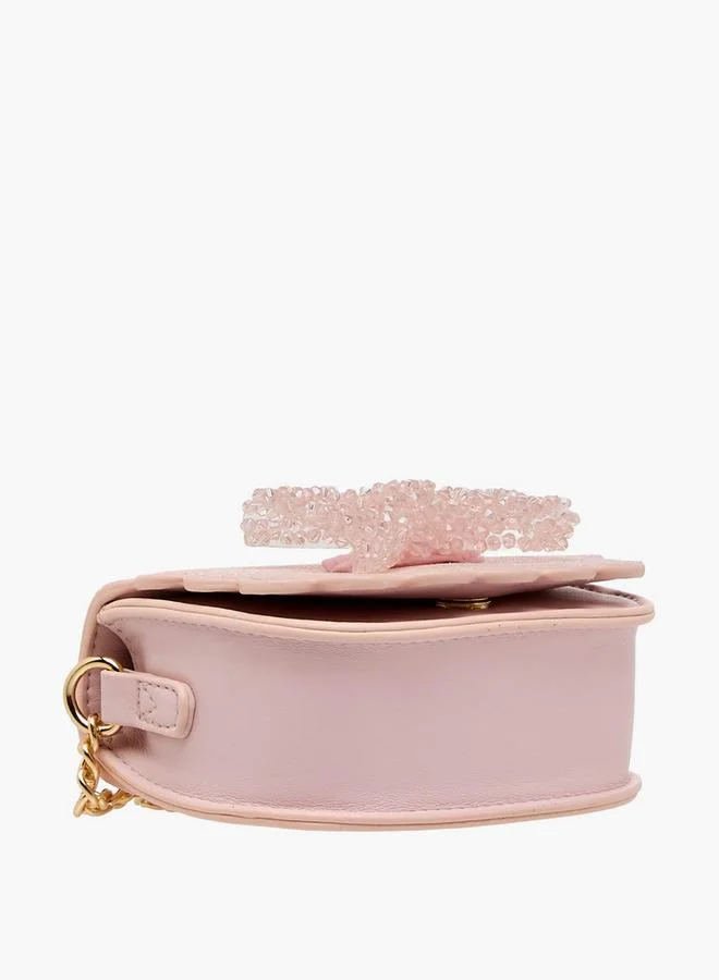 Little Missy PINK Bow Embellished Crossbody Bag with Chain Strap Ramadan Collection for Women | Best Price UAE