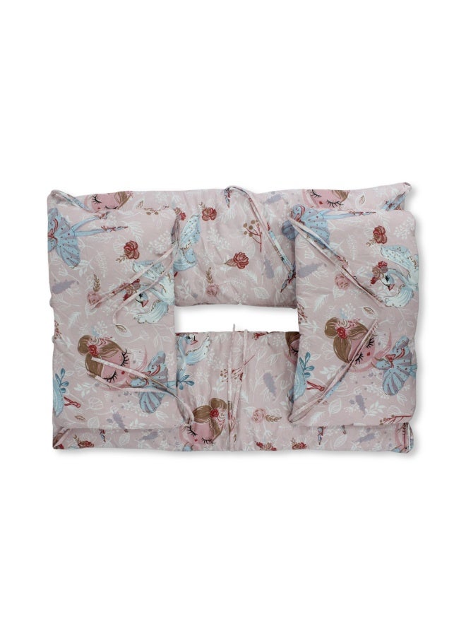 Baby Crib Bumper Set – Pink with Ballerina Print - Image 3