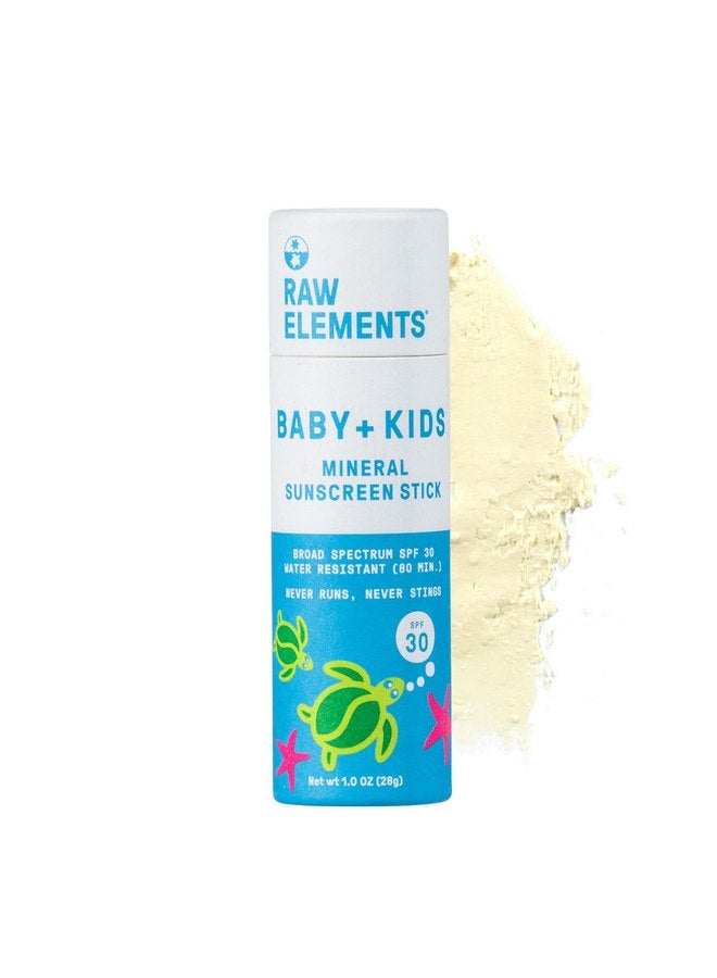 Raw Elements Baby & Kids SPF 30 Organic Sunscreen Stick, Non-Nano Zinc Oxide, Reef-Safe, Cruelty-Free, Gluten & Nut Free, Zero Waste Tube, Travel Sunblock 1.0 oz - Image 1
