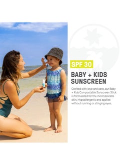 raw elements Raw Elements Baby & Kids SPF 30 Organic Sunscreen Stick, Non-Nano Zinc Oxide, Reef-Safe, Cruelty-Free, Gluten & Nut Free, Zero Waste Tube, Travel Sunblock 1.0 oz  - Image 3