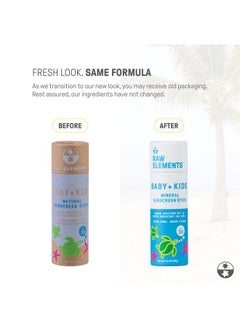 raw elements Raw Elements Baby & Kids SPF 30 Organic Sunscreen Stick, Non-Nano Zinc Oxide, Reef-Safe, Cruelty-Free, Gluten & Nut Free, Zero Waste Tube, Travel Sunblock 1.0 oz  - Image 2
