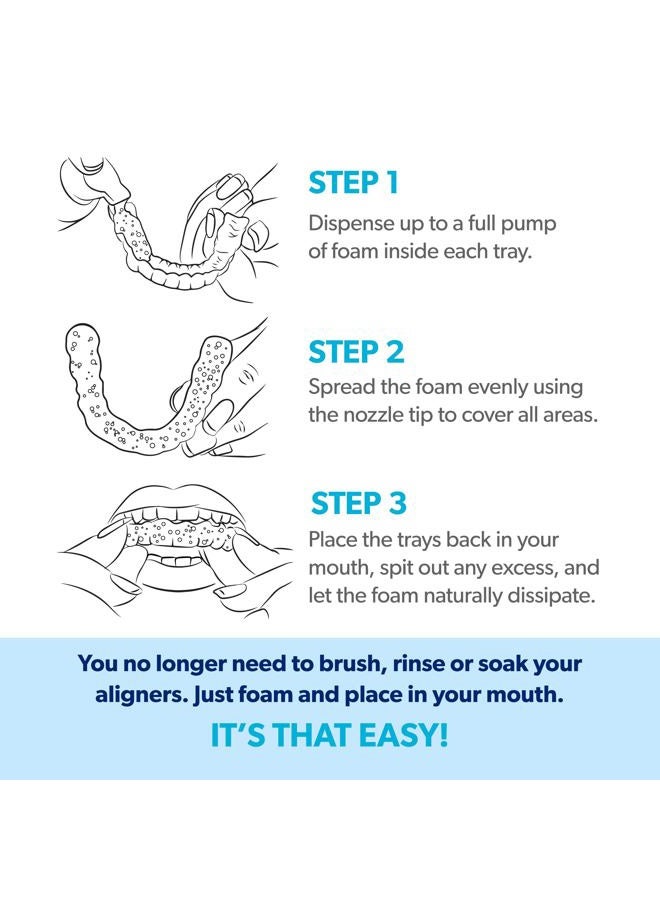 EverSmile AlignerFresh Original Clean Foam – Cleaner Compatible w/Invisalign and All Clear Aligners & Retainers – Eliminates Bacteria, Whitens Teeth, Fights Bad Breath – 25ml (1 Pack) - Image 5