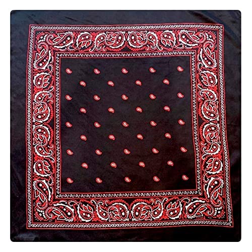 Wyoming Traders Bandana Silk Scarf, Black 34.5x34.5 Regular - Image 2