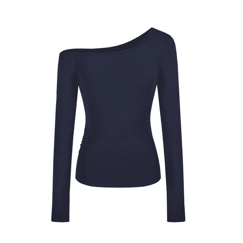 American Style Spice Girl Long-Sleeved T-Shirt Women'S Ins Asymmetric Slim-Fit Slimming Shoulder-Exposed Early Autumn Thin Top Trendy Brand - Image 1