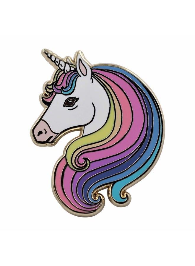 Real Sic Majestic Unicorn Enamel Pin - Rainbow Hair Unicorn Pin Cute Accessory for Backpacks, Bags, Jackets and Hats - Image 1