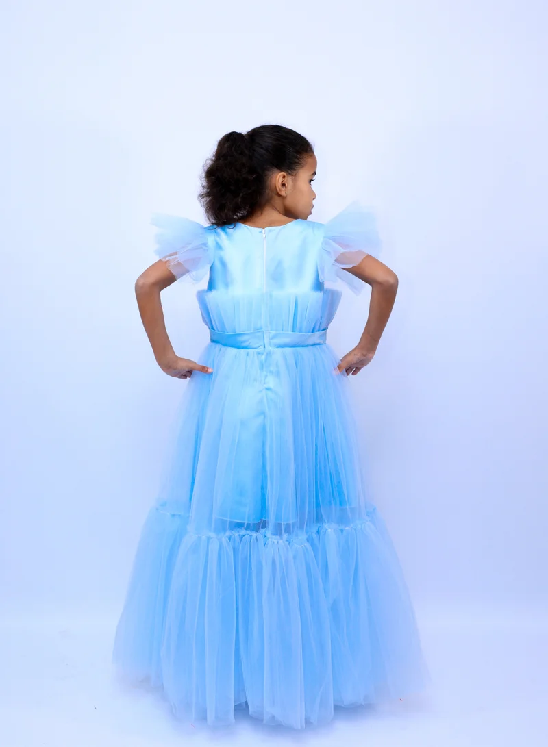D'Daniela Tulle Ruffle Dress