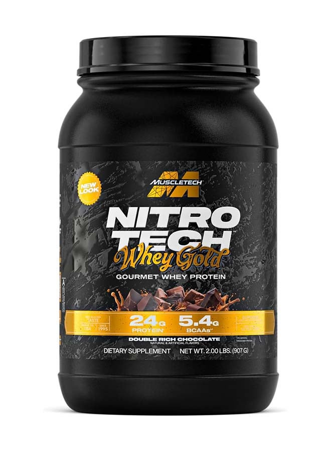 MuscleTech Nitro Tech Whey Gold Protein Double Rich Chocolate 907 gram - Image 1