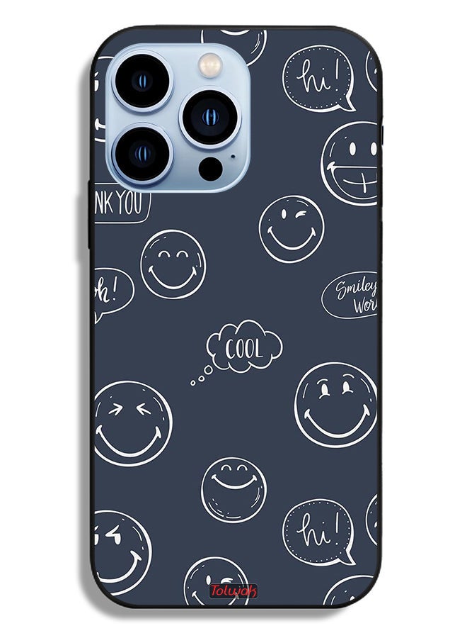 Tolwak Apple iPhone 13 Pro Protective Case Cool Faces Tags - Image 2