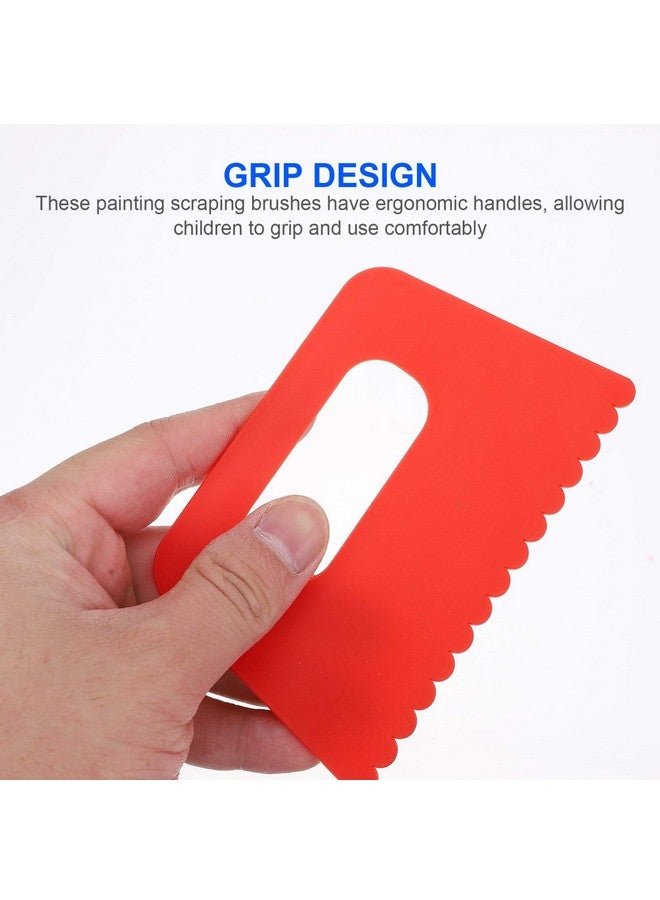 STOBOK Paint Scrapers Kit, 4Pcs Paint Scrapers for Arts Crafts DIY Graffiti Scraping Kids Play Oil Painting Drawing Tools for Kids Art Early Learning Toys - Image 4