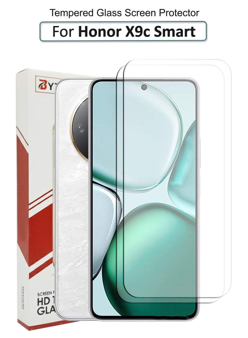 BYTER For Honor X9c Smart - Combo Pack - Tempered Glass Screen Protector - Delicate Touch , Higher Transparency , Easy to Install ,Anti-scratch and Bubble-free Screen Protector Compatible With Honor X9c Smart - Clear - Image 1