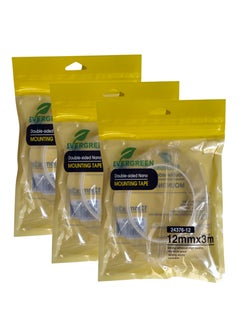 EVERGREEN Double-sided nano transparent film 12 mm * 3 meters (3 pieces)  - Image 1