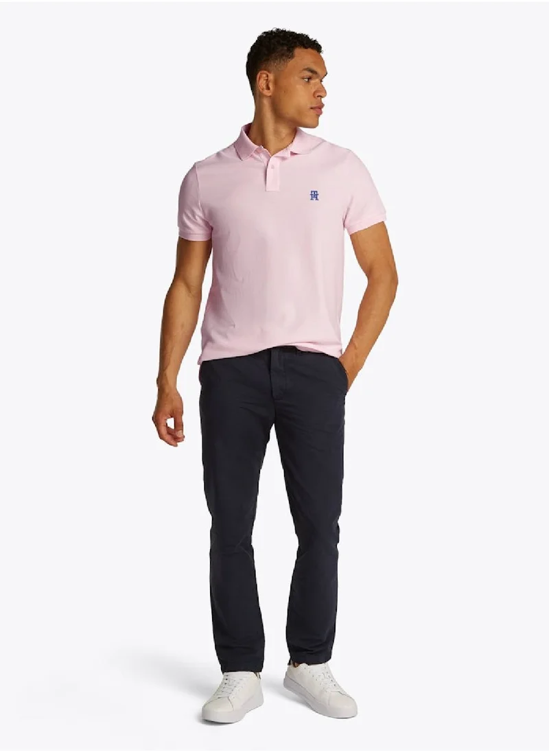 TOMMY HILFIGER Men's Regular Fit Polo Shirt - Cotton, Pink