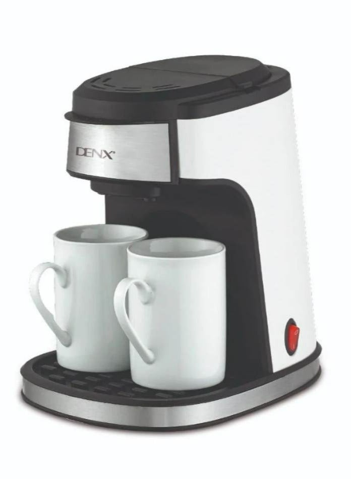 دينكس مكينة تحضير القهوة بالتقطير DENX موديل DX3413 – بقدرة 450 واط، سعة 240 مل، مزودة بفلتر عالي الكثافة، لتحضير كوب أو كوبين من القهوة أو الشاي، تصميم أنيق مع زر تشغيل بإضاءة، متعددة الاستخدامات مثالية للمنزل أو المكتب - Image 4