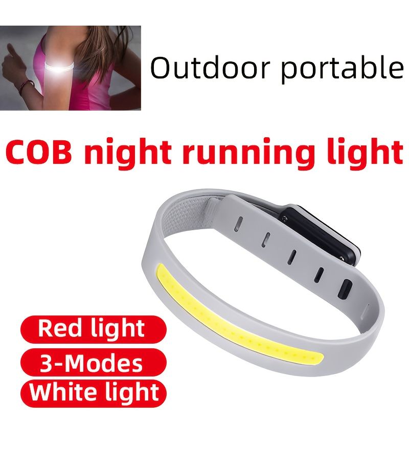 COB Night Running Light Arm Band USB Rechargeable Clip On Model YD2307 - Image 1