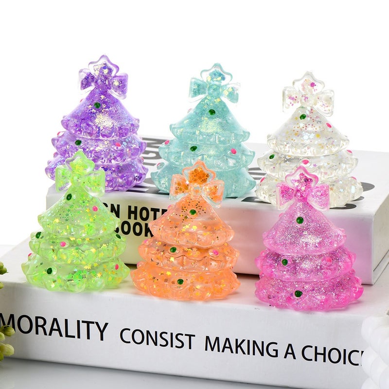 Glow-in-the-Dark Christmas Tree Malt Sugar Squishy Toys Stress Relief Slow Rebound Decompression Toy - Image 1