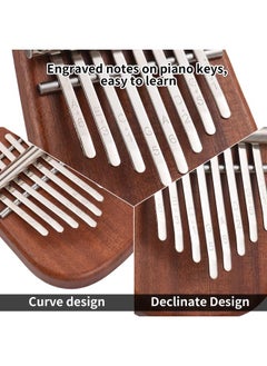 Thoraya Kalimba Mini Thumb Piano 8 Keys Portable Musical Instrument Kalimba Thumb Piano with Tune Hammer Gift for Adult Beginners Interesting Party Travel Thumb Piano Instrument  - Image 3