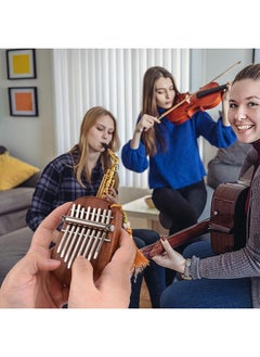 Thoraya Kalimba Mini Thumb Piano 8 Keys Portable Musical Instrument Kalimba Thumb Piano with Tune Hammer Gift for Adult Beginners Interesting Party Travel Thumb Piano Instrument  - Image 4