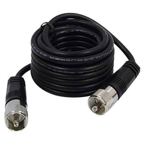 RoadPro كابل هوائي CB بطول 12 قدم من RoadPro RP-12CC مع موصل PL-259، أسود - Image 3
