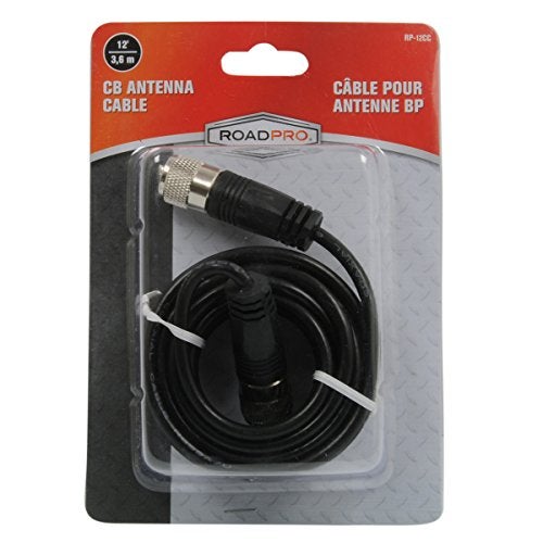 RoadPro كابل هوائي CB بطول 12 قدم من RoadPro RP-12CC مع موصل PL-259، أسود - Image 2