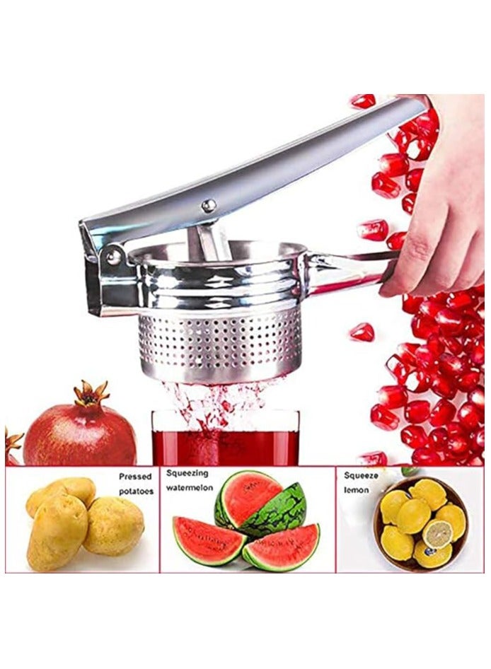 Manual Stainless Steel Juicer – Premium Metal Lemon, Lime, Orange, and Apple Juice Extractor – Heavy Duty Citrus Press for Fresh Juices, Purees, and Cocktails – Easy to Clean & Use - Image 5