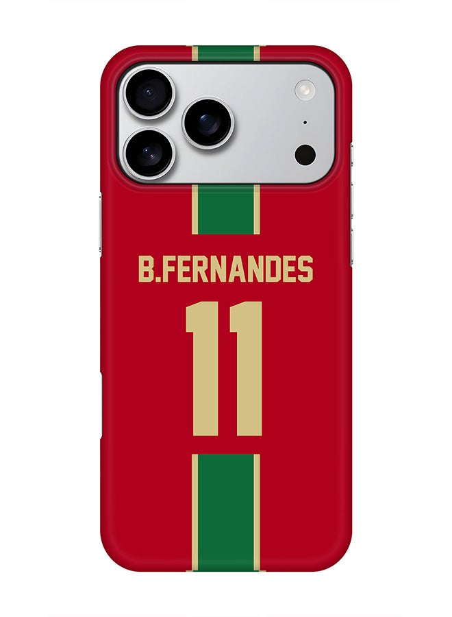 Stylizedd For iPhone 17 Pro Max,Case, [Compatible with MagSafe] Magnetic cover Slim fit Protection Matte, - Football  Portugal, B.Fernandes