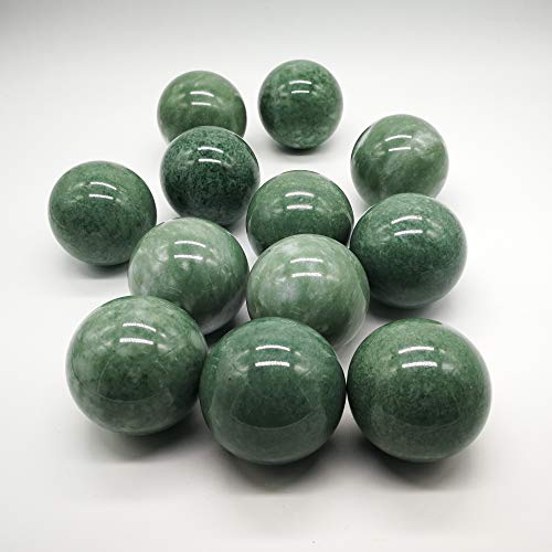 BCQLI 2" Greenish Stone Baoding Balls,Hand Exercise Tool - Image 3