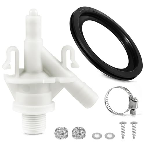 Rakiyada Upgraded RV Toilet Valve Replacement Kit Compatible with Dometic 300 310 320 400 410 420 385311641 Dometic RV Toilet Parts with 385311658 Toilet Seal for PedalFlush Toilets - Image 1