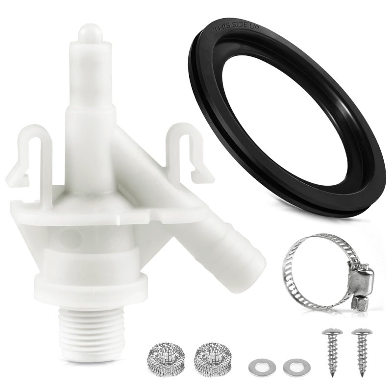 Rakiyada Upgraded RV Toilet Valve Replacement Kit Compatible with Dometic 300 310 320 400 410 420 385311641 Dometic RV Toilet Parts with 385311658 Toilet Seal for PedalFlush Toilets - Image 2