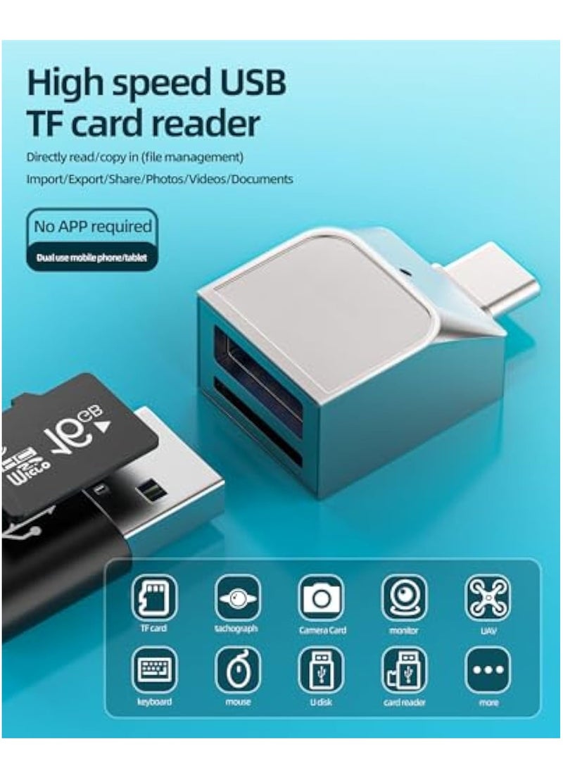 Barakah USB C to OTG TF Adapter, Type C USB Micro SD Memory Card Reader, Multiport Thunderbolt Docking Station, SD Card Reader, Dongle Flash Drive for Apple iPhone 15 Pro Max MacBook iPad Air4 - Image 2