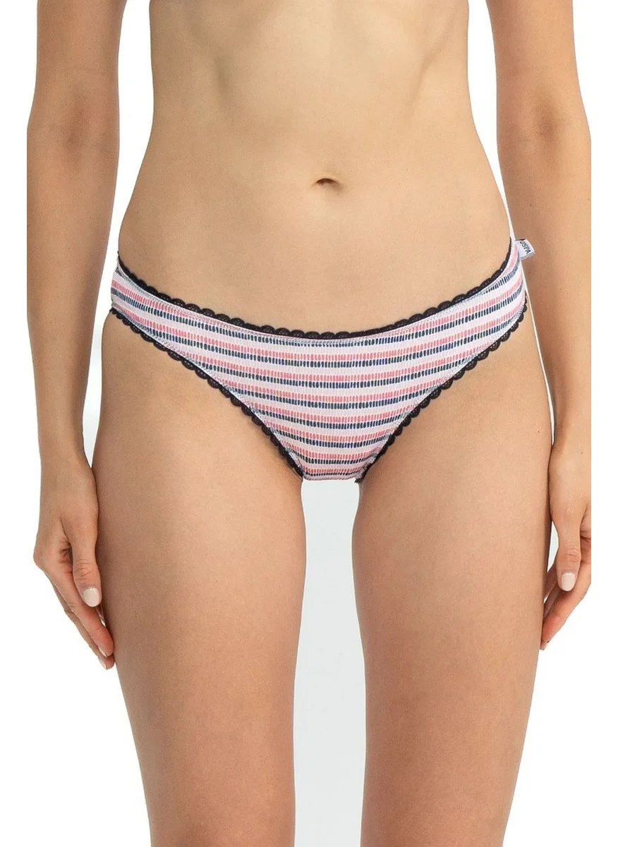 U.S. Polo Assn. 66432 Women's Mixed Pattern Cotton 3-Pack Briefs-Coral