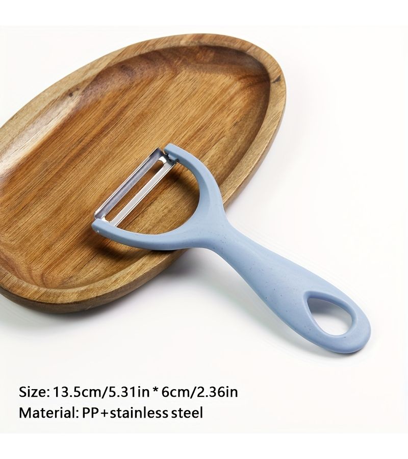 Blue Stainless Steel Peeler Set 3 Pieces for Vegetables and Fruits Sharp Blade Kitchen Tool - Image 4
