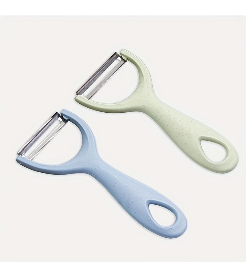 Blue Stainless Steel Peeler Set 3 Pieces for Vegetables and Fruits Sharp Blade Kitchen Tool - Image 1