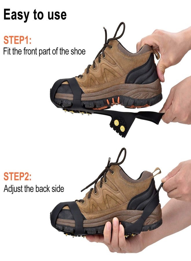 Aliglow Ice Snow Grips Over Shoe/Boot Traction Cleat Spikes Anti Slip Footwear - Image 3
