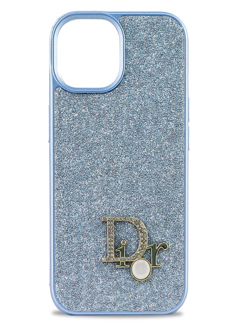 Luxury Shiny Bling Sparkly Bumper Cover with For Women Girls Soft Slim Shockproof Protective Phone Case for iPhone 13 Pro Max (Light Blue)