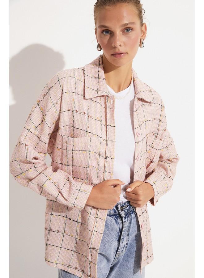 جون قميص كاروهات حصري لشهر يونيو - بودرة - Image 1