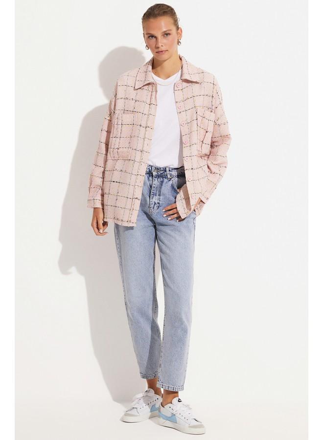 جون قميص كاروهات حصري لشهر يونيو - بودرة - Image 4