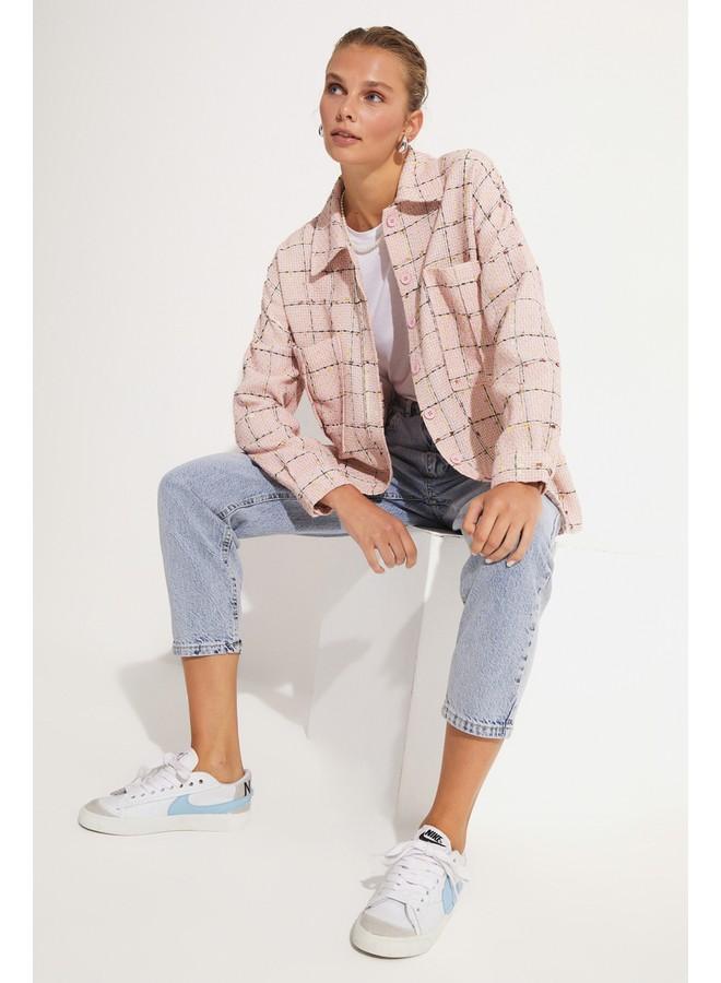 جون قميص كاروهات حصري لشهر يونيو - بودرة - Image 3