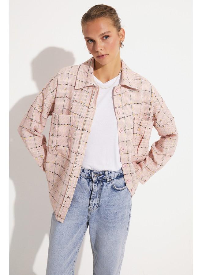 جون قميص كاروهات حصري لشهر يونيو - بودرة - Image 5