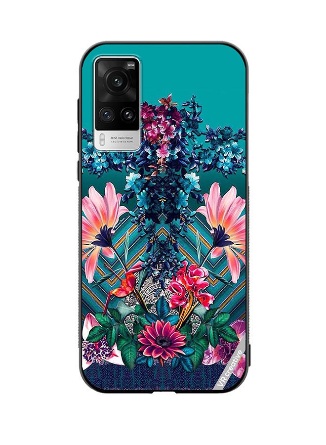 VR CREATIVE Protective Case Cover For Vivo X60 Pro Flower Design Multicolour - Image 1