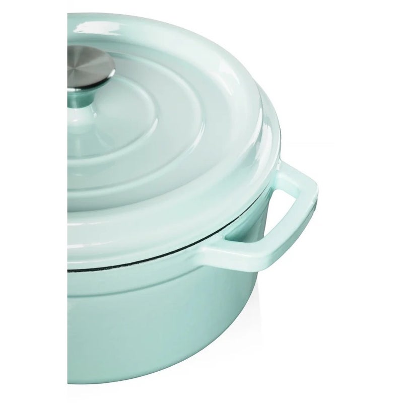 Grand Feu Light Blue Cast Iron Pot  Premium Enamel Dutch Oven for Cooking, Baking & Grilling- 4.7L - Image 4
