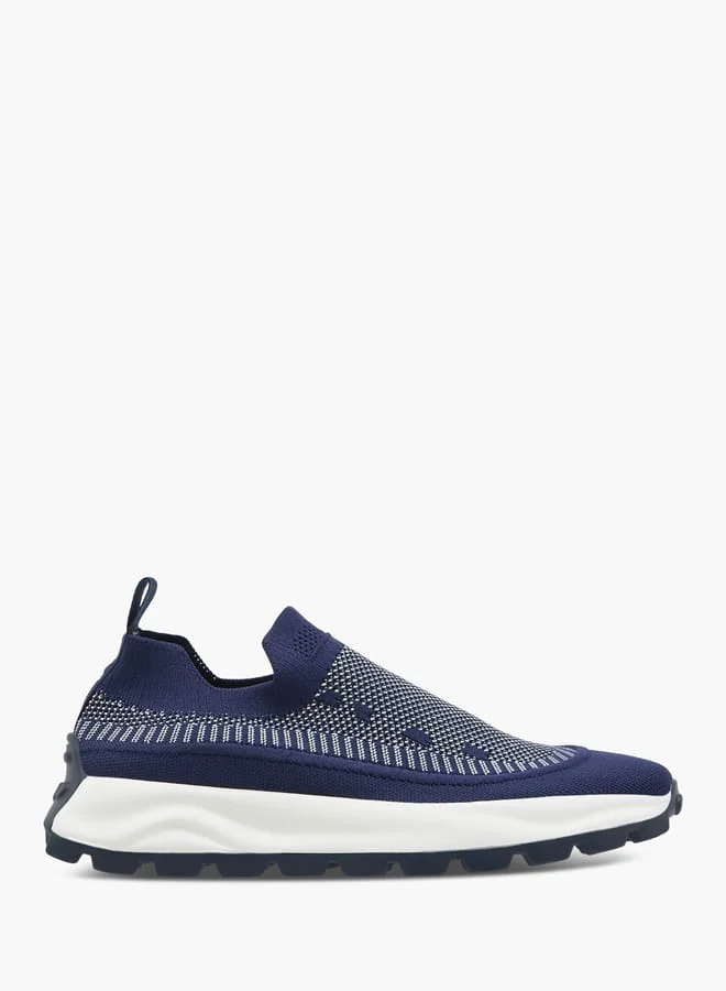 Lee Cooper Men's Textured Slip-On Sneakers with Pull Tabs