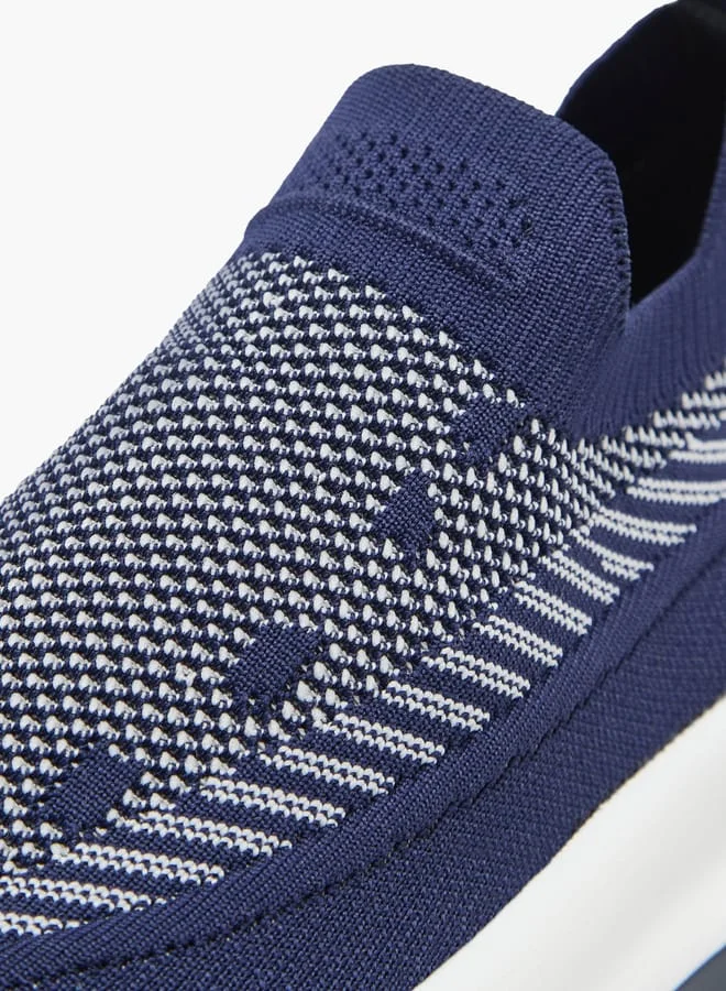 Lee Cooper Men's Textured Slip-On Sneakers with Pull Tabs