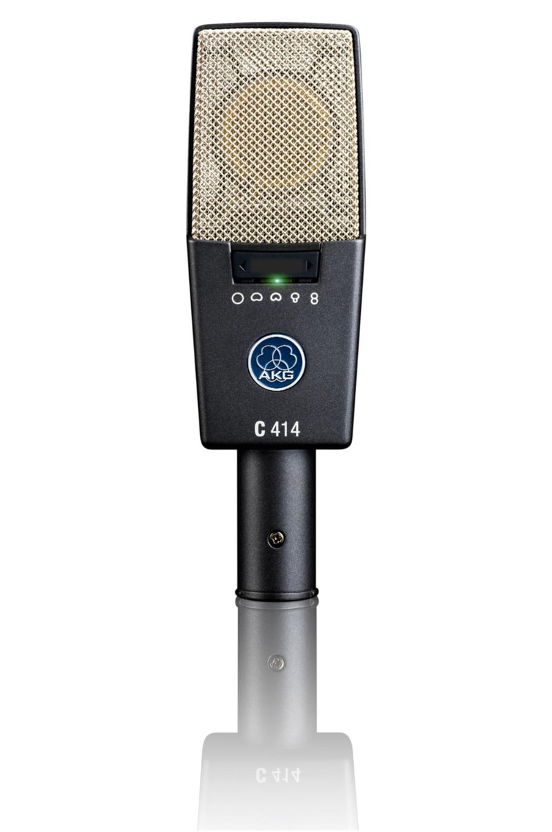 AKG Pro Audio C414 XLII Studio Grade Professional Large Diaphragm, Dual-Capsule, Vocal and Instrument Condenser Microphone with Rugged Aluminum Carrying Case. XLR Connector. Gray with Gold - Image 4