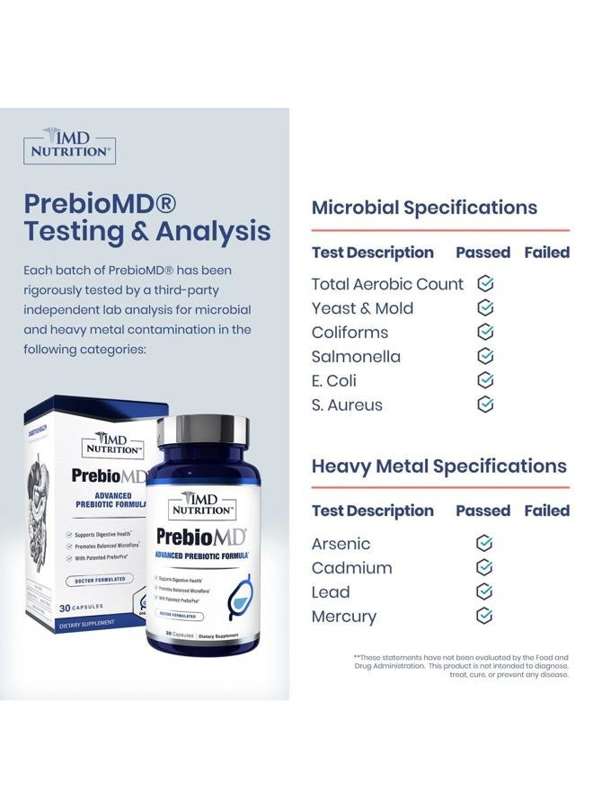 1MD Nutrition PreBioMD - Prebiotic with PreforPro® | Support Healthy Digestion and Beneficial Bacteria - Image 2