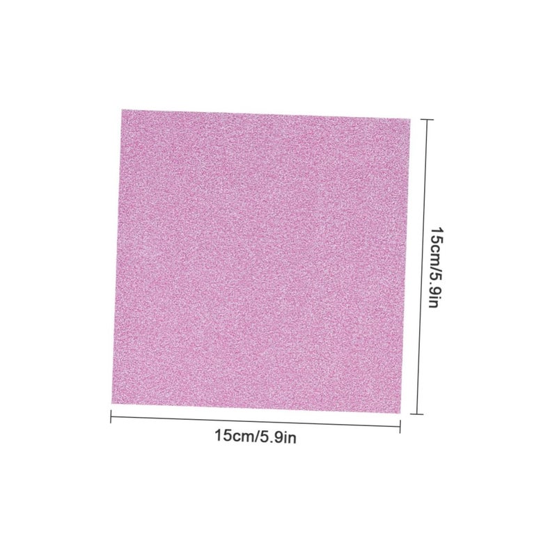 Glitter Paper Sheets 100Pcs 15X15CM DIY Craft Material For Invitations Decorations - Image 3