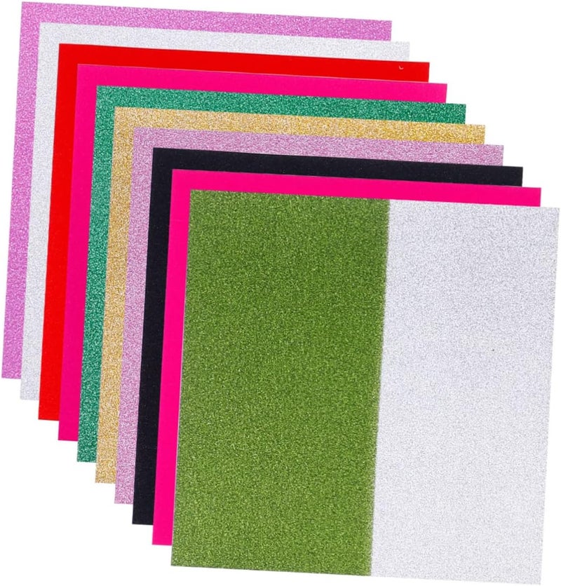 Glitter Paper Sheets 100Pcs 15X15CM DIY Craft Material For Invitations Decorations - Image 1