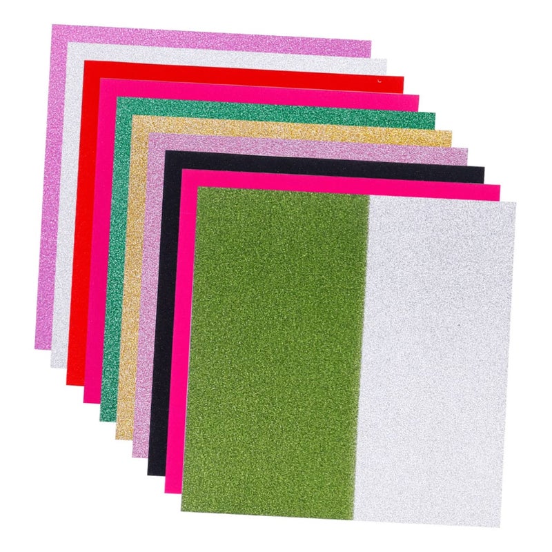 Glitter Paper Sheets 100Pcs 15X15CM DIY Craft Material For Invitations Decorations - Image 2