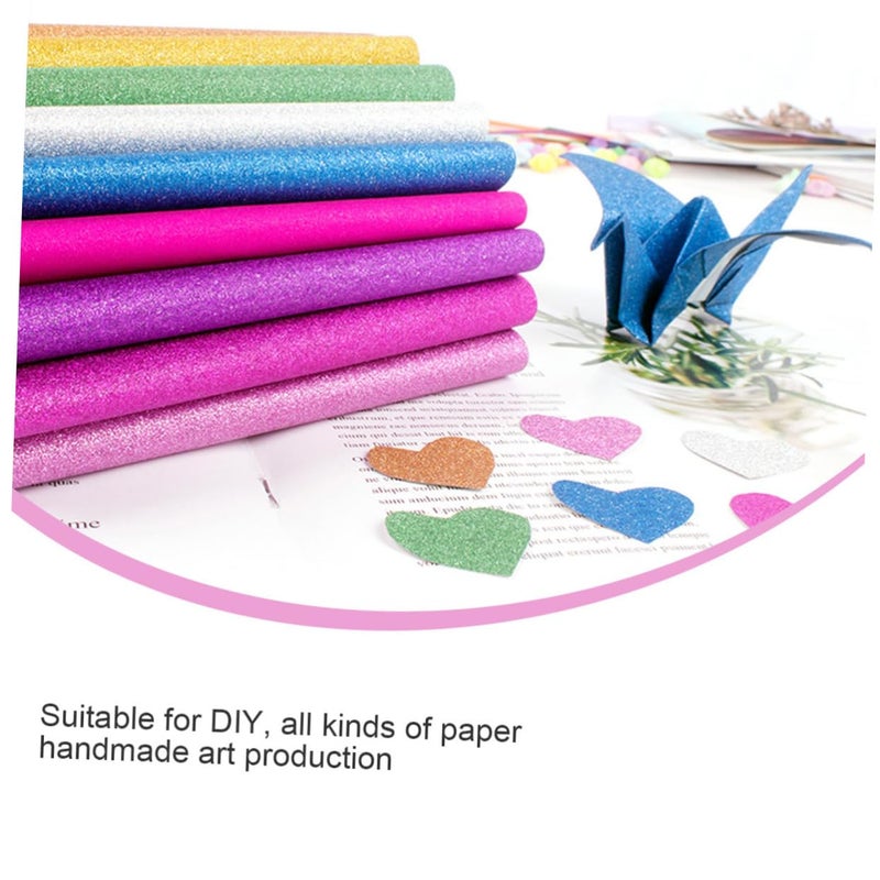 Glitter Paper Sheets 100Pcs 15X15CM DIY Craft Material For Invitations Decorations - Image 5