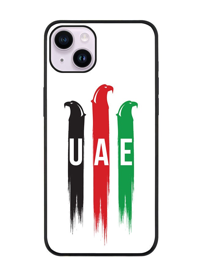 Stylizedd Rugged Black edge case for Apple iPhone 14 Slim fit Soft Case Flexible Rubber Edges Anti Drop TPU Gel Thin Cover - UAE Falcons - Image 1